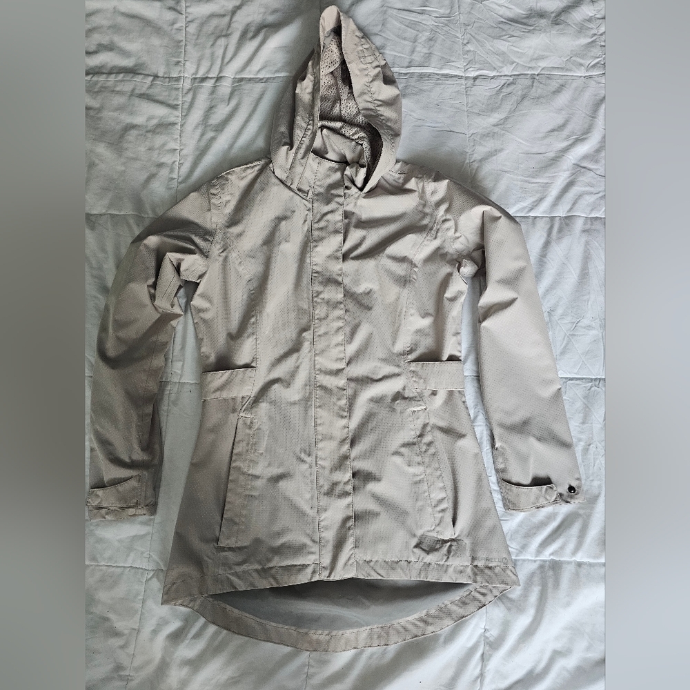 Merrell Trench Coat Select Dry‎ Fall Spring Jacket withHood Beige Size Sm…